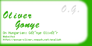 oliver gonye business card